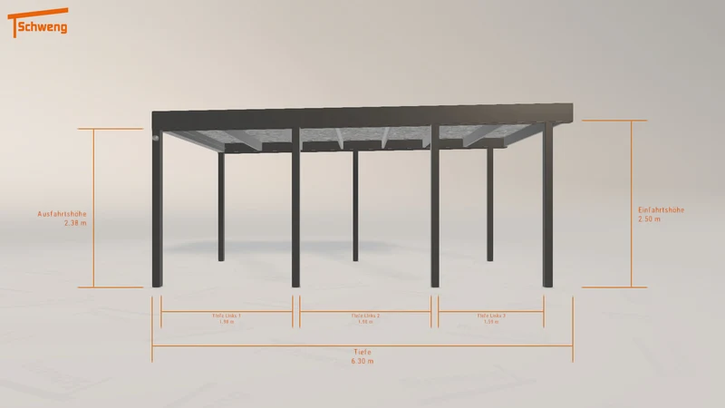 #DE Schweng Flachdachcarport C600 (ID w37kw3)