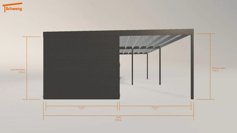 #DE Schweng Flachdachcarport C600+ (ID qdjy3z) #MTG