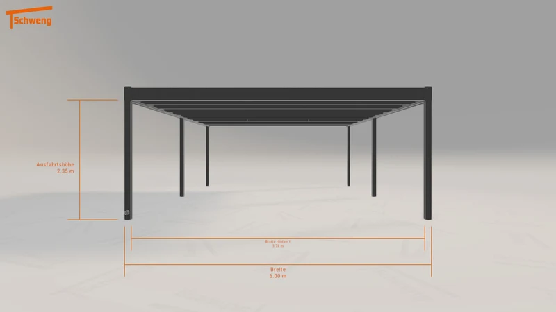 #DE Schweng Flachdachcarport C600 (ID 85dzb2)