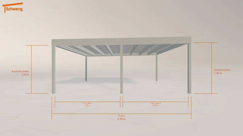 #DE Schweng Flachdachcarport C600+ (ID 2qj4gj)