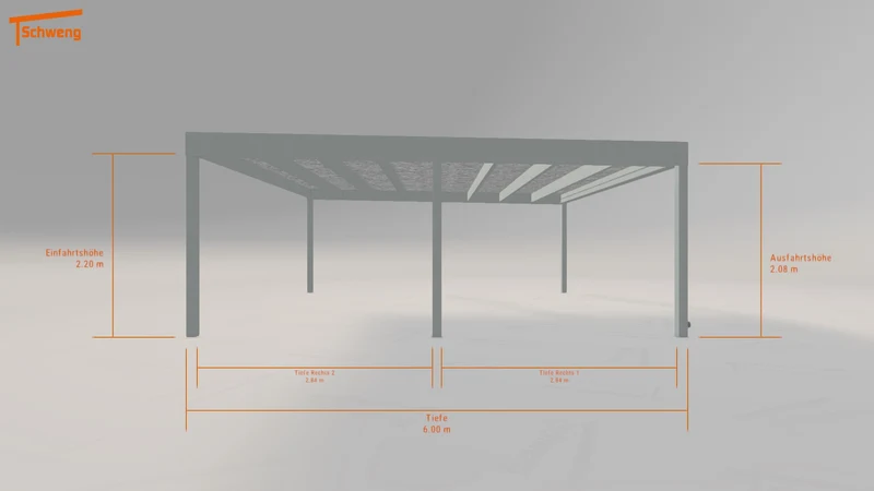 #DE Schweng Flachdachcarport C600+ (ID 2qj4gj)