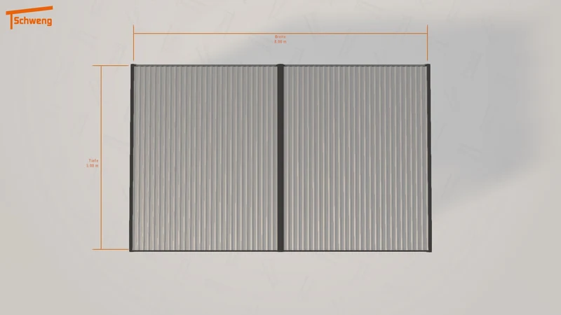 #DE Schweng Flachdachcarport C600 (ID g7858q)