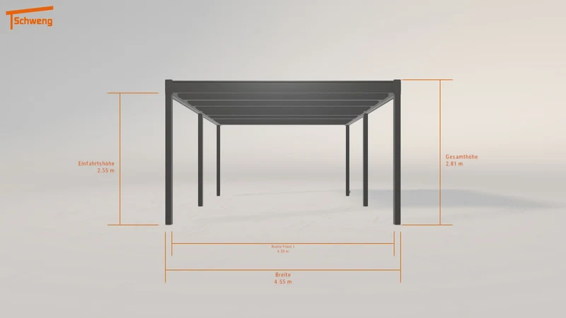 #DE Schweng Flachdachcarport C600 (ID x7x8x9)