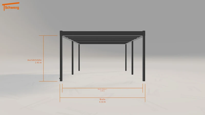 #DE Schweng Flachdachcarport C600 (ID x7x8x9)