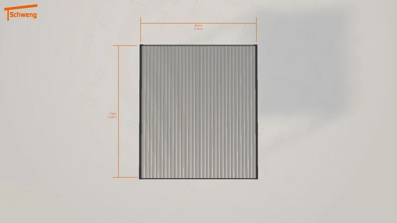 #DE Schweng Flachdachcarport C600 (ID x7x8x9)