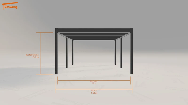 #DE Schweng Flachdachcarport C600 (ID 9wnvn3)