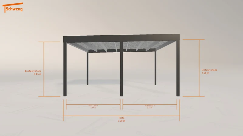 #DE Schweng Flachdachcarport C600 (ID 9wnvn3)