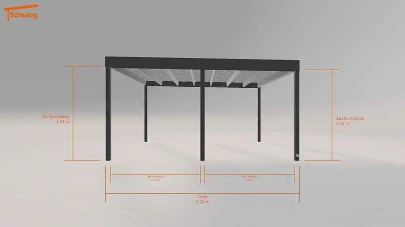 #DE Schweng Flachdachcarport C600 (ID 9wnvn3)