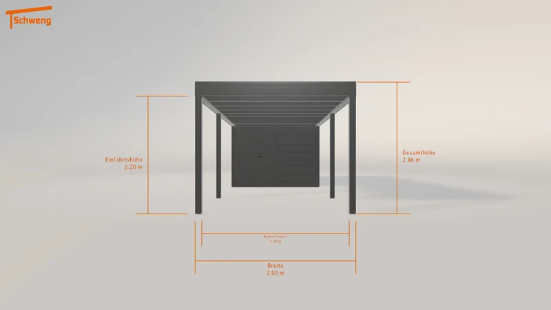 #DE Schweng Flachdachcarport C600+ (ID w374jr) #MTG