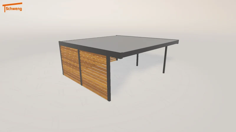 #DE Schweng Flachdachcarport C600+ (ID k29wdp)