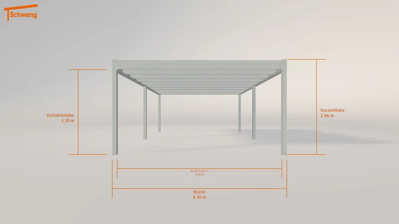 #DE Schweng Flachdachcarport C600 (ID qdj3vk)