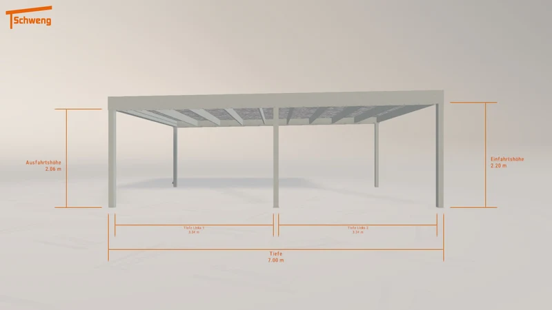 #DE Schweng Flachdachcarport C600 (ID qdj3vk)