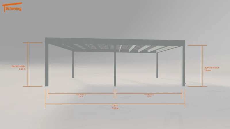 #DE Schweng Flachdachcarport C600 (ID qdj3vk)