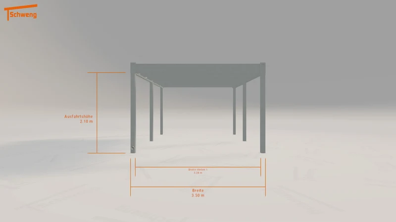 #DE Schweng Flachdachcarport C600 (ID pb83qb)