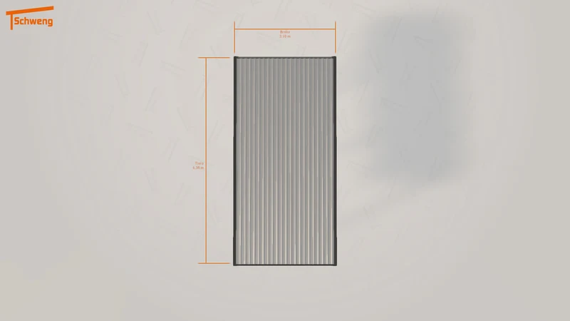 #DE Schweng Flachdachcarport C600 (ID x7x25w)