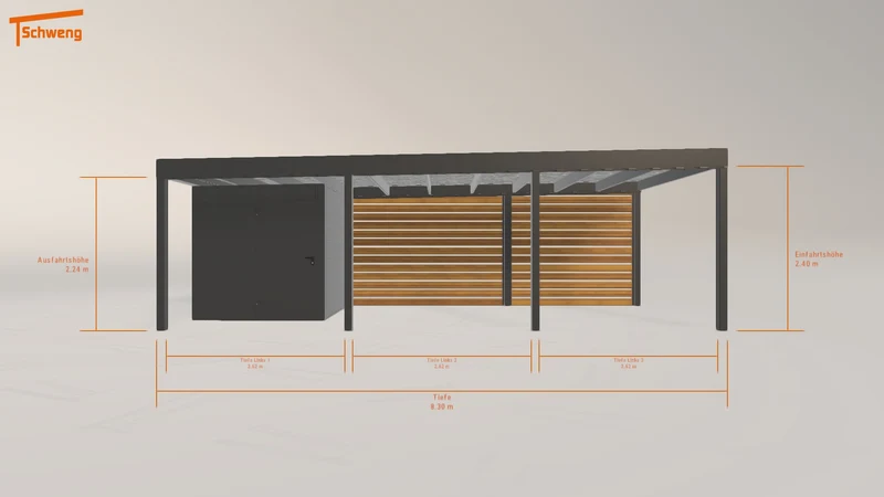 #DE Schweng Flachdachcarport C600 (ID 9wnryv)