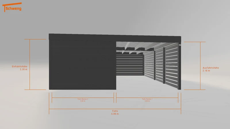 #DE Schweng Flachdachcarport C600 (ID 33wy7g) #MTG