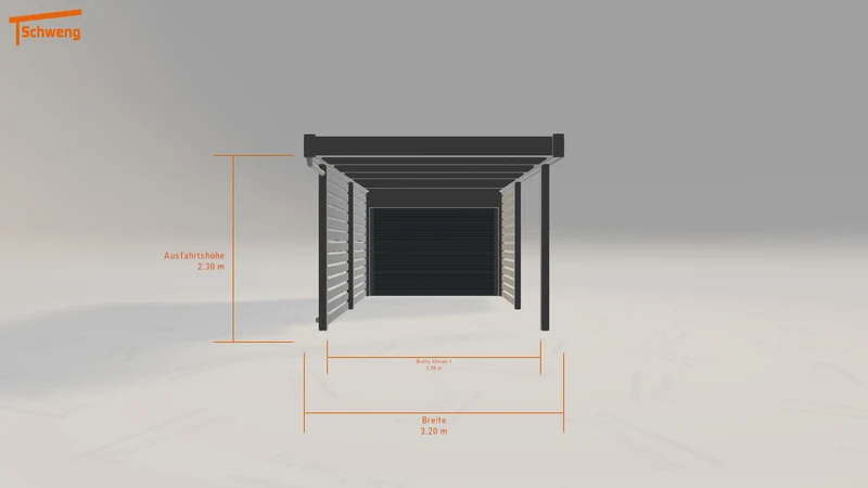 #DE Schweng Flachdachcarport C600 (ID 9wnd5p)