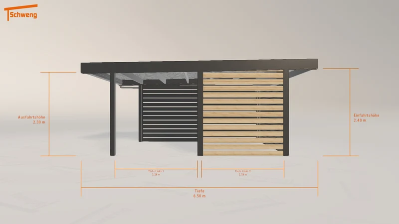 #DE Schweng Flachdachcarport C600 (ID 9wnd5p)