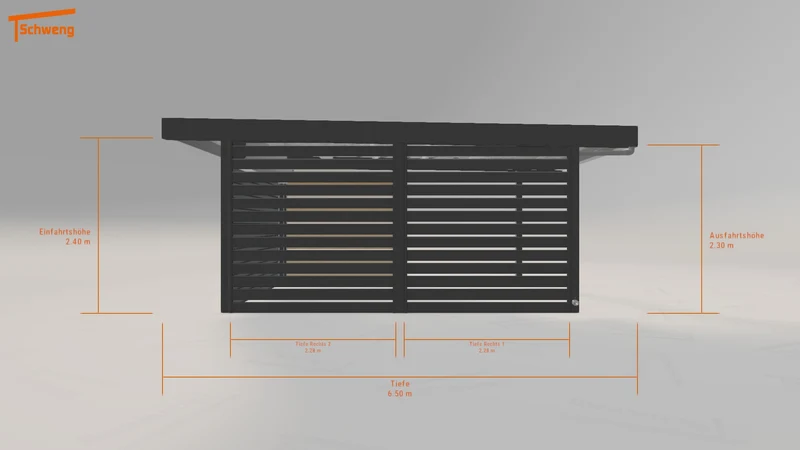 #DE Schweng Flachdachcarport C600 (ID 9wnd5p)