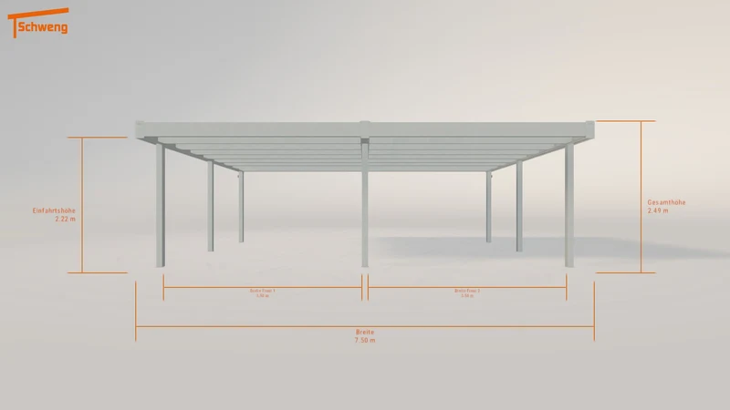 #AT Schweng Flachdachcarport C600+ (ID 2qjzgq)