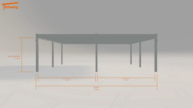 #CH Schweng Flachdachcarport C600+ (ID qdj4nk)