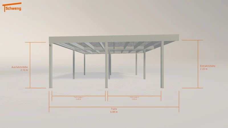 #CH Schweng Flachdachcarport C600+ (ID qdj4nk)