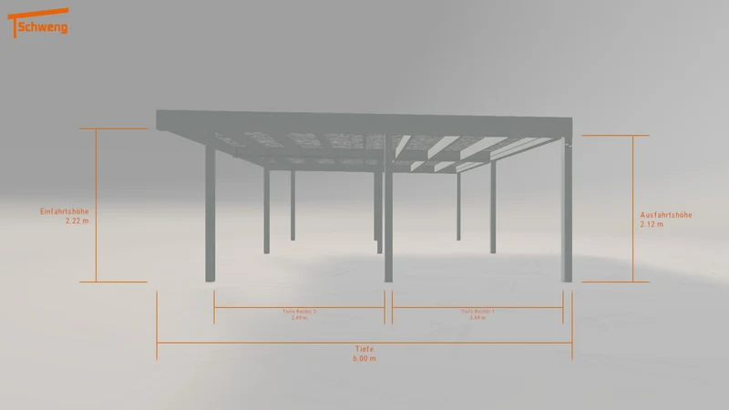 #CH Schweng Flachdachcarport C600+ (ID qdj4nk)