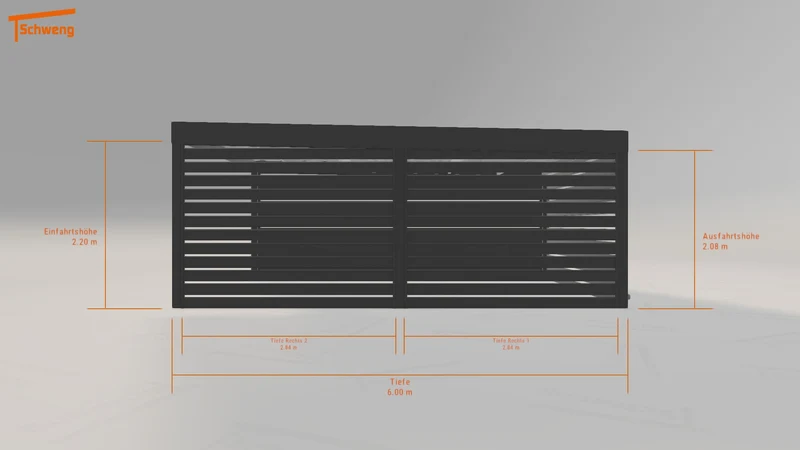 #DE Schweng Flachdachcarport C600 (ID 42z5qz)