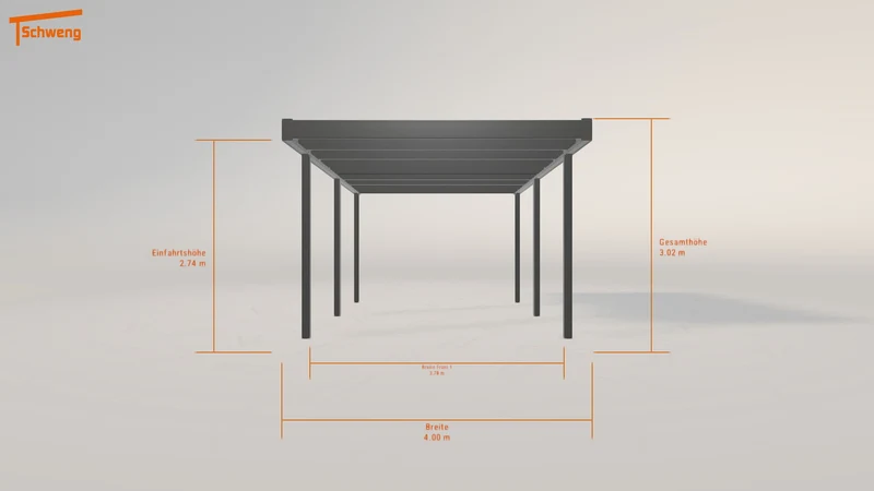 #DE Schweng Flachdachcarport C600 (ID 77qknz)