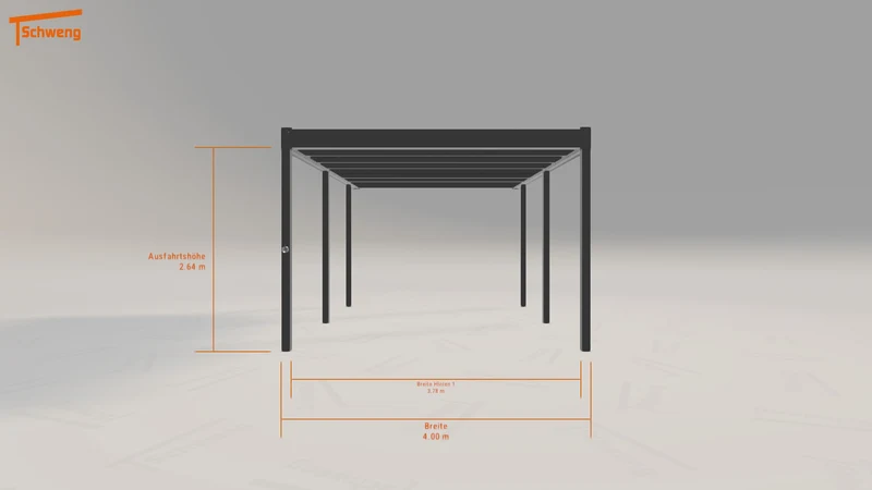 #DE Schweng Flachdachcarport C600 (ID 77qknz)