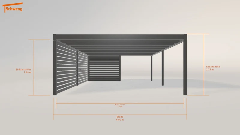 #DE Schweng Flachdachcarport C600 (ID qdjz5w) #MTG