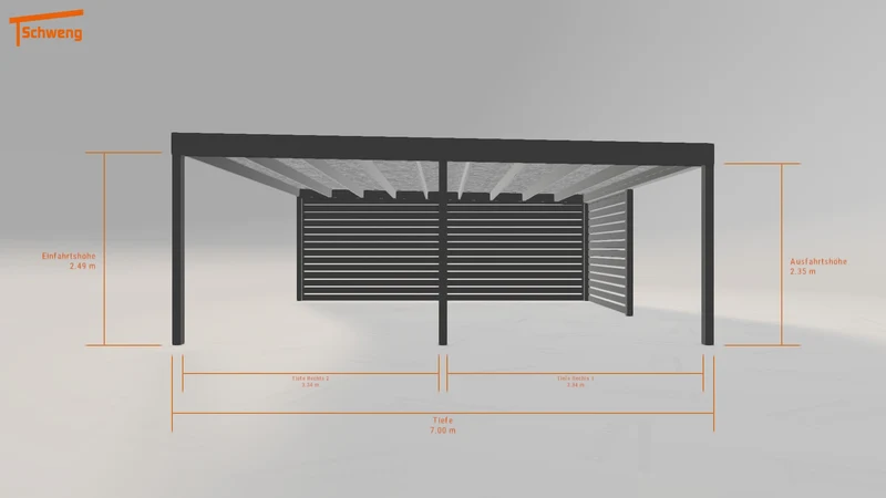 #DE Schweng Flachdachcarport C600 (ID qdjz5w) #MTG