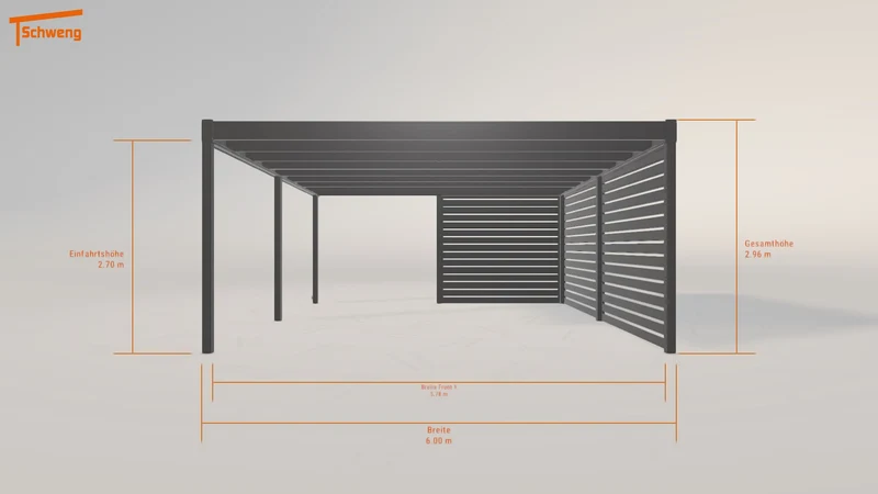 #DE Schweng Flachdachcarport C600+ (ID pb8598) #MTG