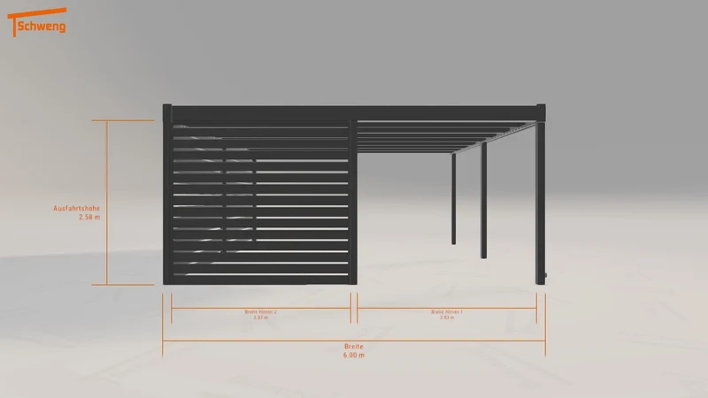 #DE Schweng Flachdachcarport C600+ (ID pb8598) #MTG