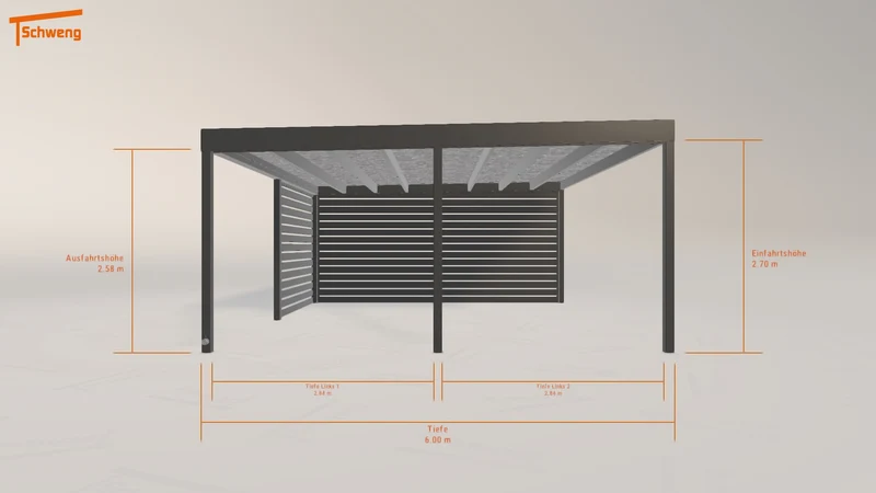 #DE Schweng Flachdachcarport C600+ (ID pb8598) #MTG