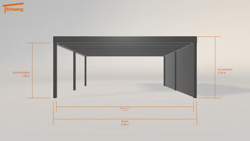 #DE Schweng Flachdachcarport C600+ (ID pb8p22)