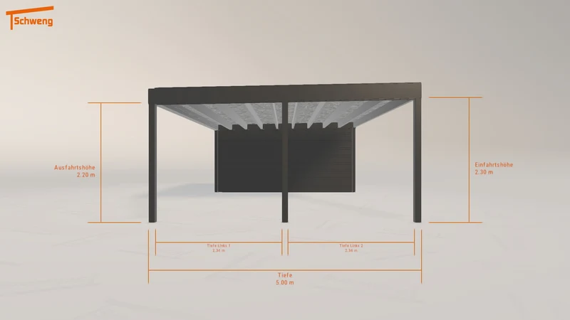 #DE Schweng Flachdachcarport C600+ (ID pb8p22)