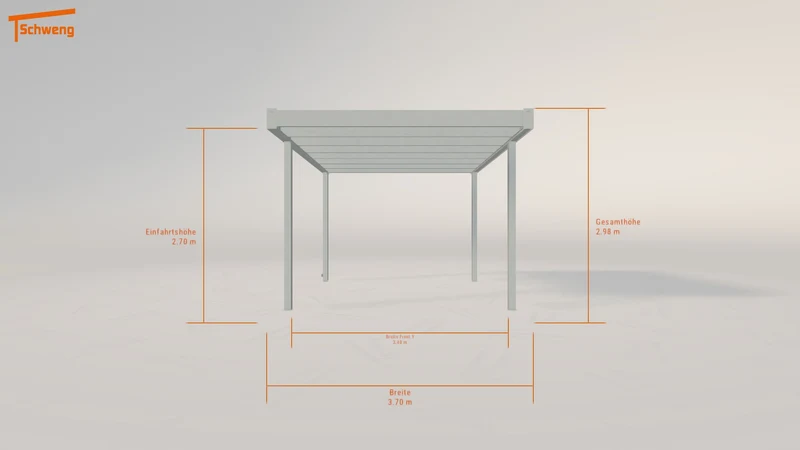 #DE Schweng Flachdachcarport C600 (ID pb8738)