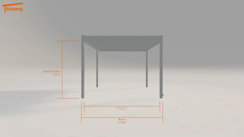 #DE Schweng Flachdachcarport C600 (ID pb8738)