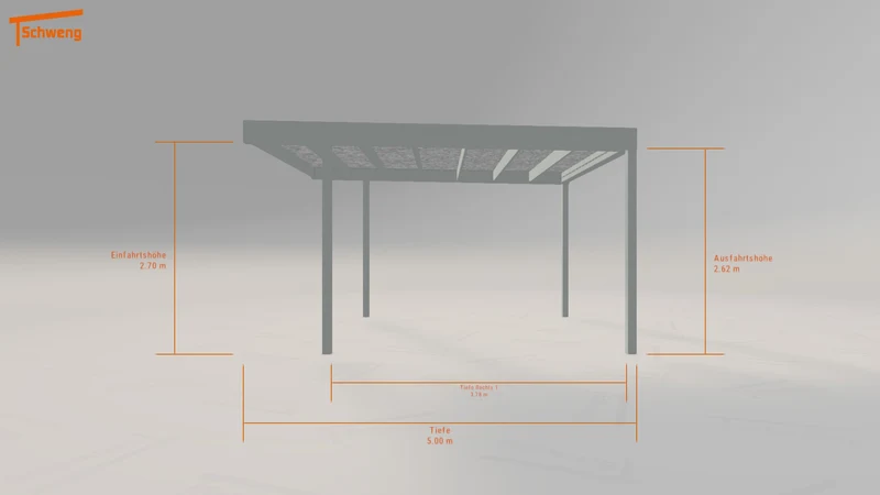 #DE Schweng Flachdachcarport C600 (ID pb8738)