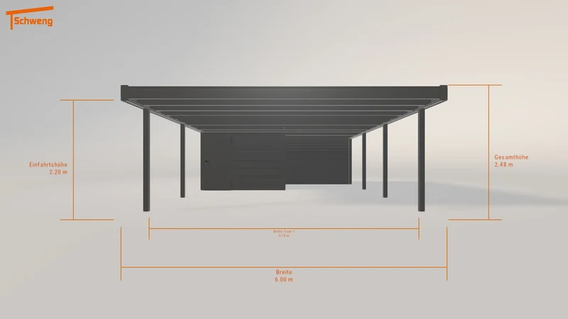 #DE Schweng Flachdachcarport C600+ (ID mj5myv)