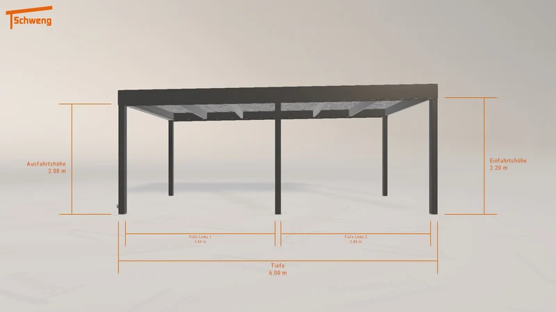#DE Schweng Flachdachcarport C600 (ID bk9k9r)