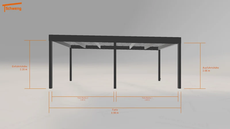 #DE Schweng Flachdachcarport C600 (ID bk9k9r)