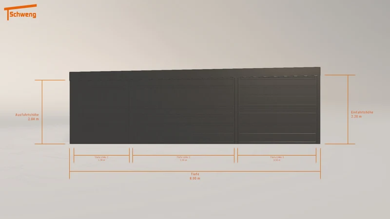 #DE Schweng Flachdachcarport C600+ (ID jjzxkm) #MTG