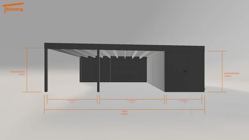 #DE Schweng Flachdachcarport C600+ (ID jjzxkm) #MTG