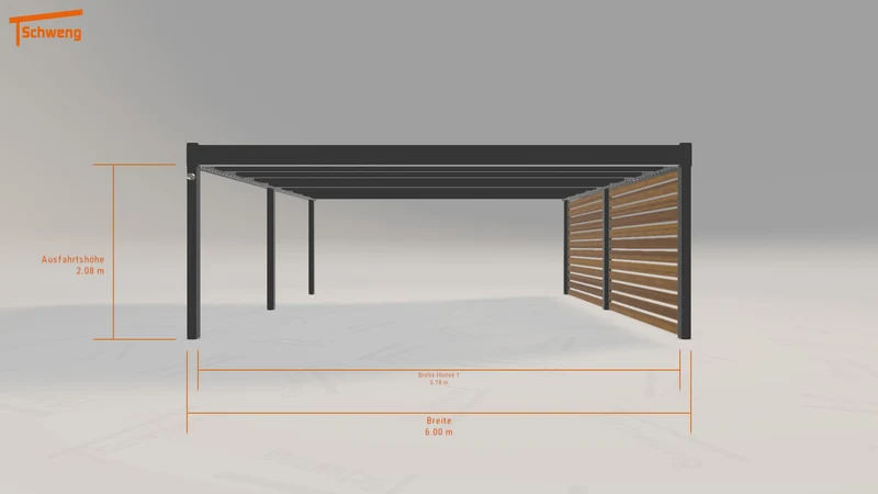 #DE Schweng Flachdachcarport C600 (ID 85d8xq) #MTG