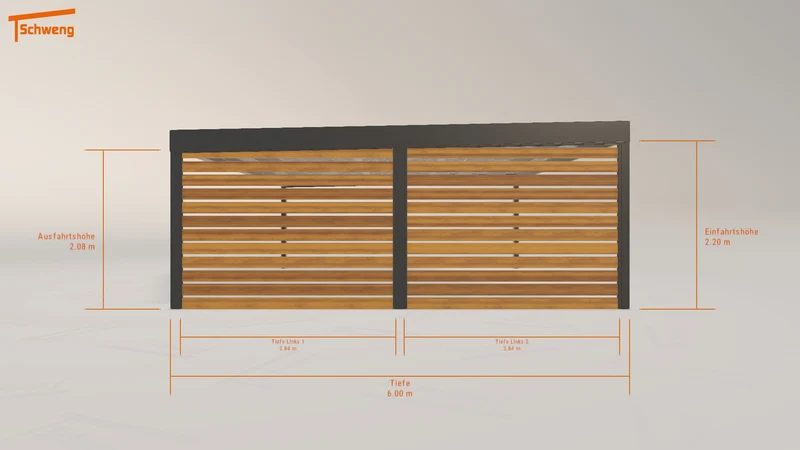 #DE Schweng Flachdachcarport C600 (ID 85d8xq) #MTG