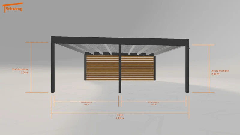 #DE Schweng Flachdachcarport C600 (ID 85d8xq) #MTG