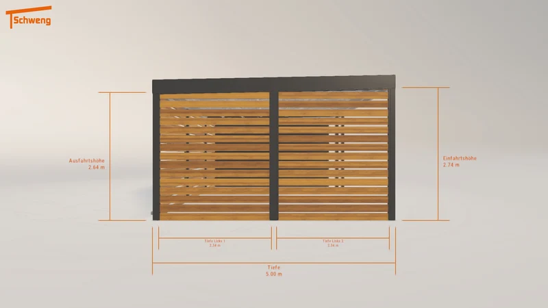 #DE Schweng Flachdachcarport C600+ (ID mj55xr) #MTG